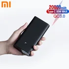 Xiaomi Power Bank 20000 мАч 50 Вт Быстрая зарядка Powerbank PD QC Type-c Micro-usb зарядное устройство компактный портативный двойной usb внешний аккумулятор