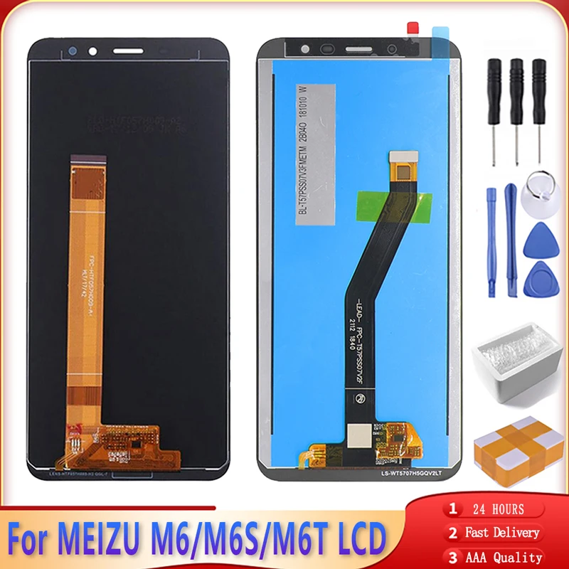 Качество AAA для MEIZU M6 M6S M6T ЖК дисплей Дисплей кодирующий преобразователь