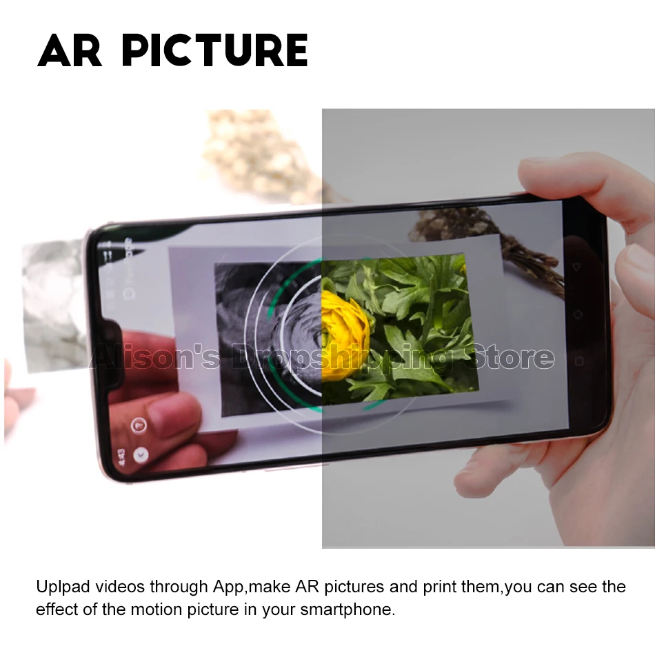 Мини Портативный Карманный фотопринтер термальный Bluetooth принтер для iPhone Android