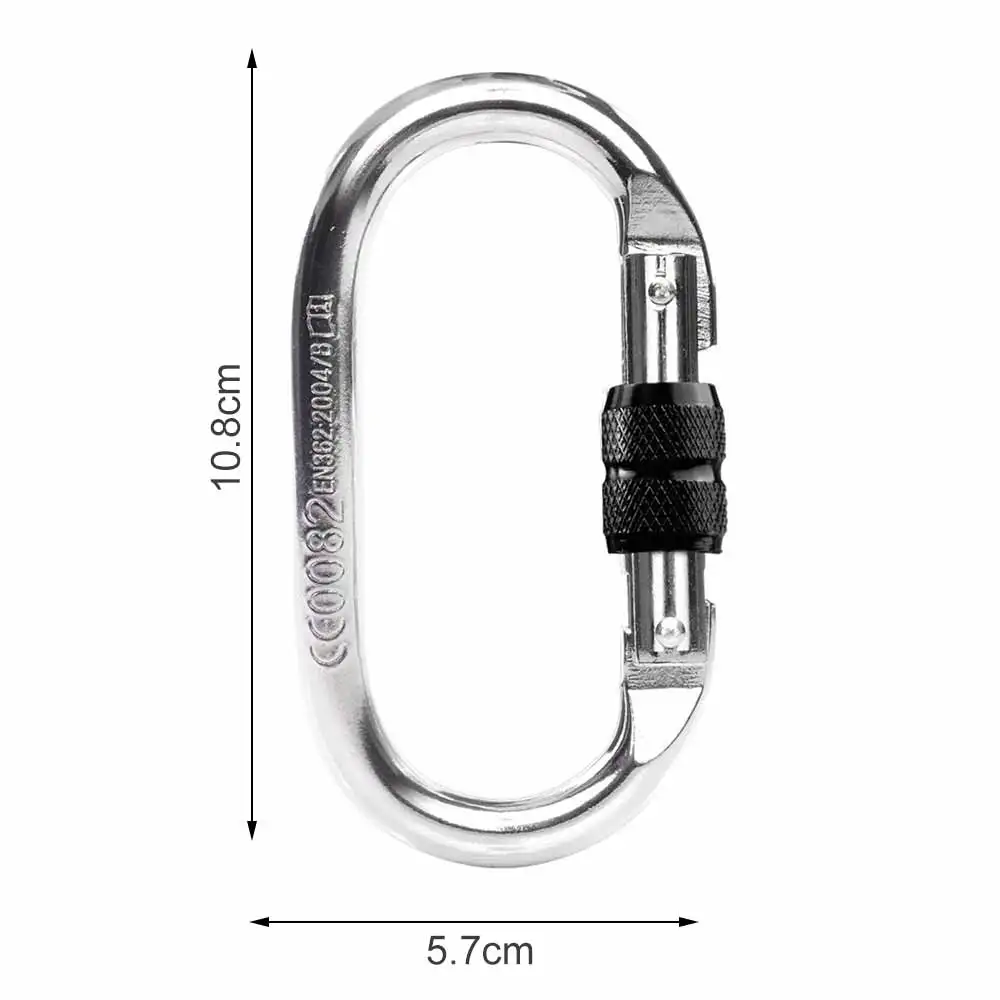 

CAMNAL Climbing Carabiner Oval Locking Steel Carabiner Clip Heavy Duty Carabiners for Climbing Hammocks Camping