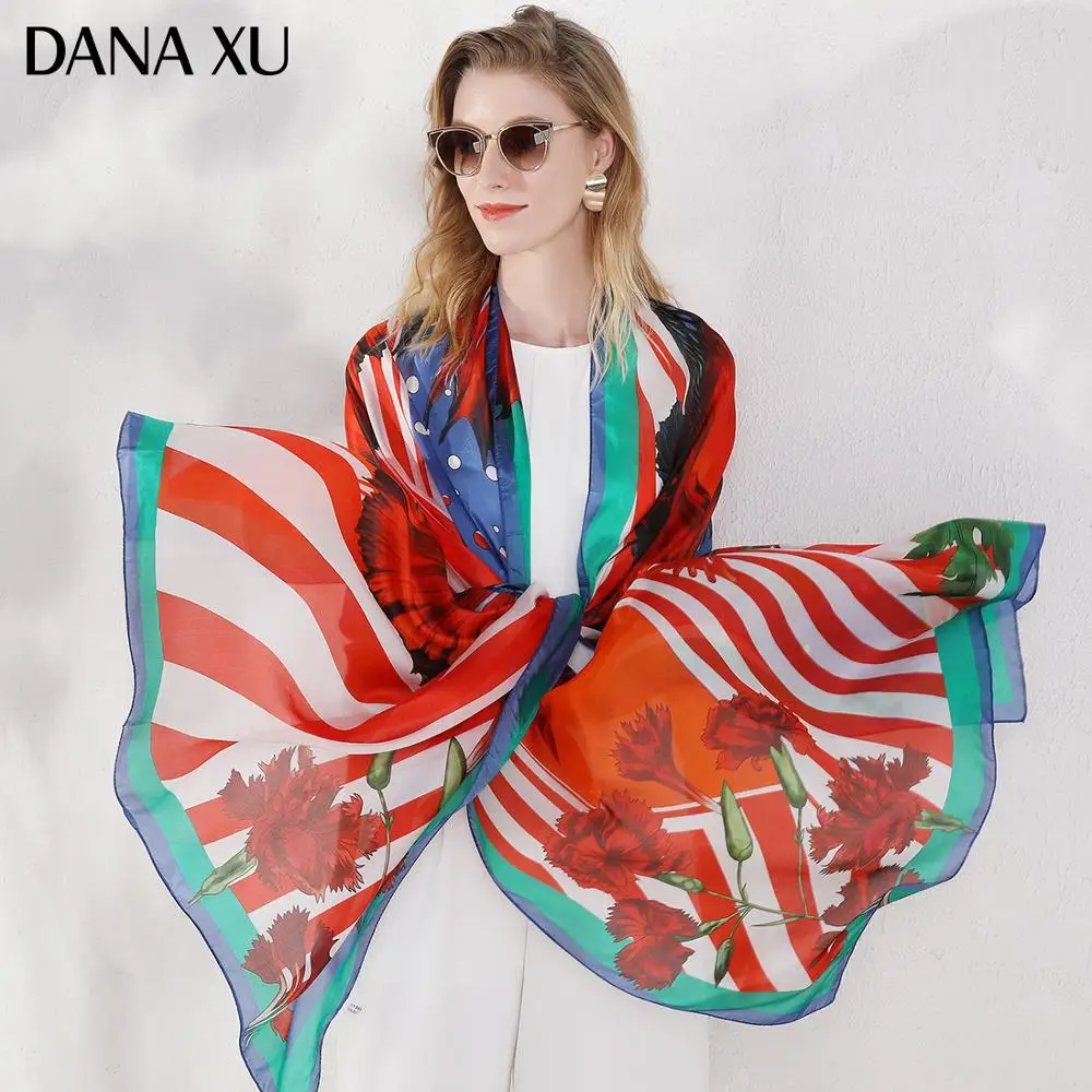 2020 шелковый длинный шарф роскошный бренд новый дизайн женское пляжное одеяло