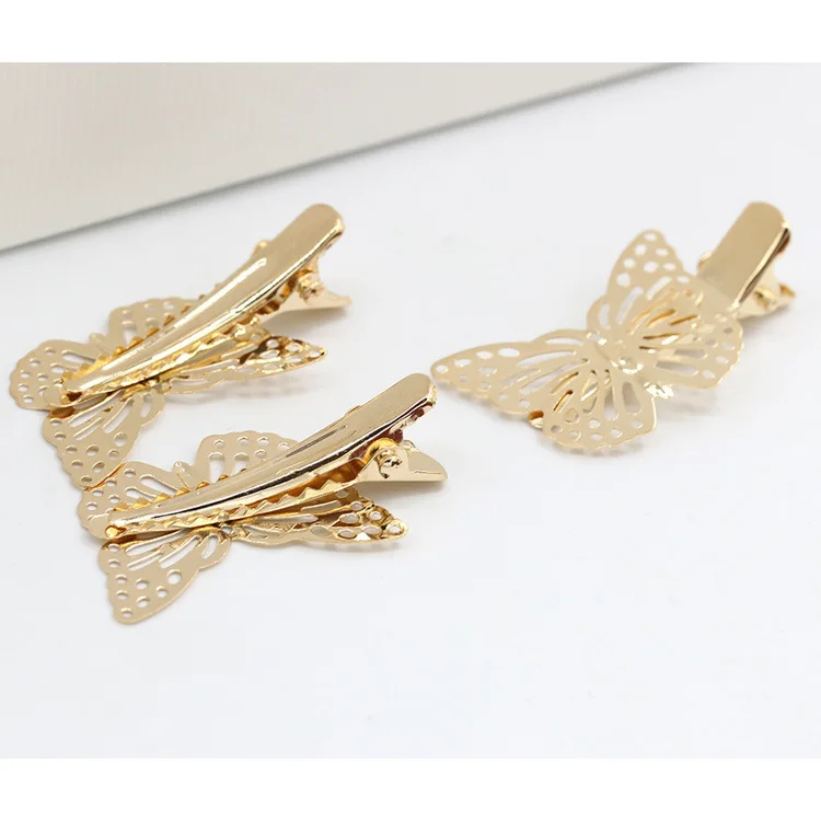 Модная полая заколка для волос с золотистой бабочкой Инструменты укладки