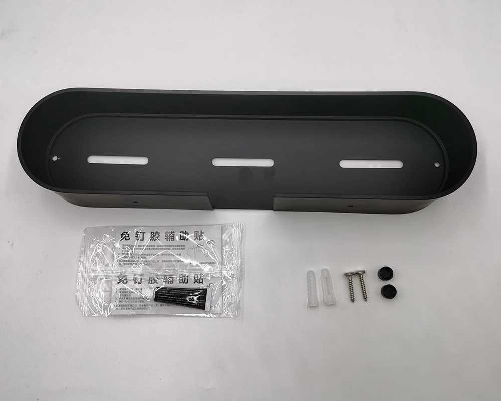 

Black Bathroom Shelf 30/40/50 cm Kitchen Wall Shelves Shower Basket Storage Rack Towel Bar Robe Hooks Bathroom Accessories