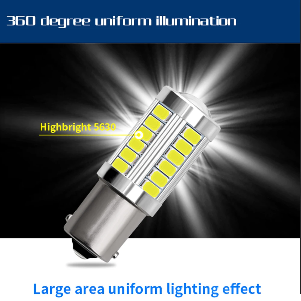 1pcs 5630 33smd 1156 1157 For Car Led light BA15S P21W P21/5W BAY15D Parking lights Brake Lamp 12V DC Automoblie White Red Amber |