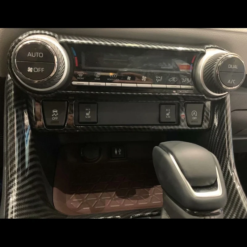 Для TOYOTA RAV4 2019 1 шт. углеродное волокно ABS автомобильный Кондиционер Переключатель