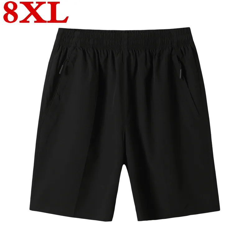 

8XL 2020 Size new Plus 7XL Men Mens Solid Baggy Loose Elastic Casual Male Extra Shorts For 110-150kg