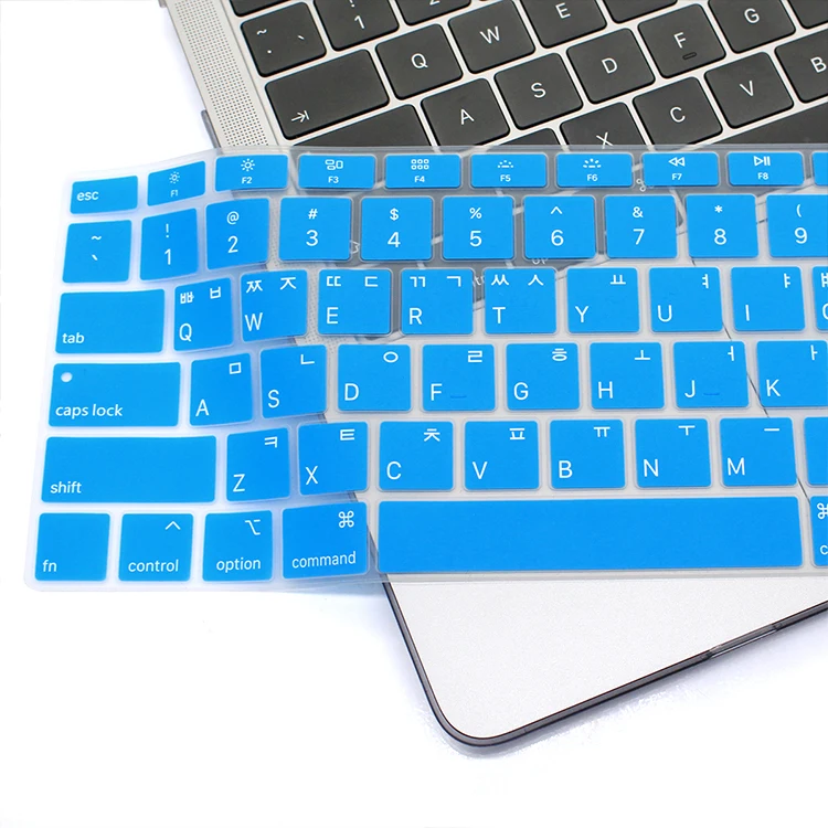 Silicone Laptop Korean Keyboard Cover Skin for MacBook Newest Air 13" Release A1932 with Retina Display