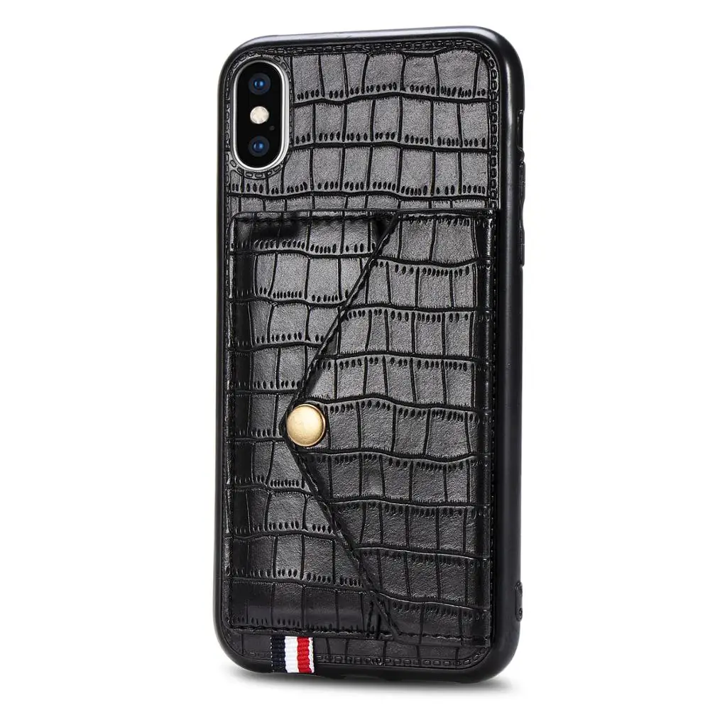Чехол для iphone xs max с крокодиловым тиснением может поглощать карты функцией
