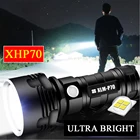 Мощный светодиодный фонарик D2 L2 XHP70 для повседневного использования, светодиодный тактический фонарик с USB-зарядкой, водонепроницаемый фонарь 26650, Ультраяркий фонарь