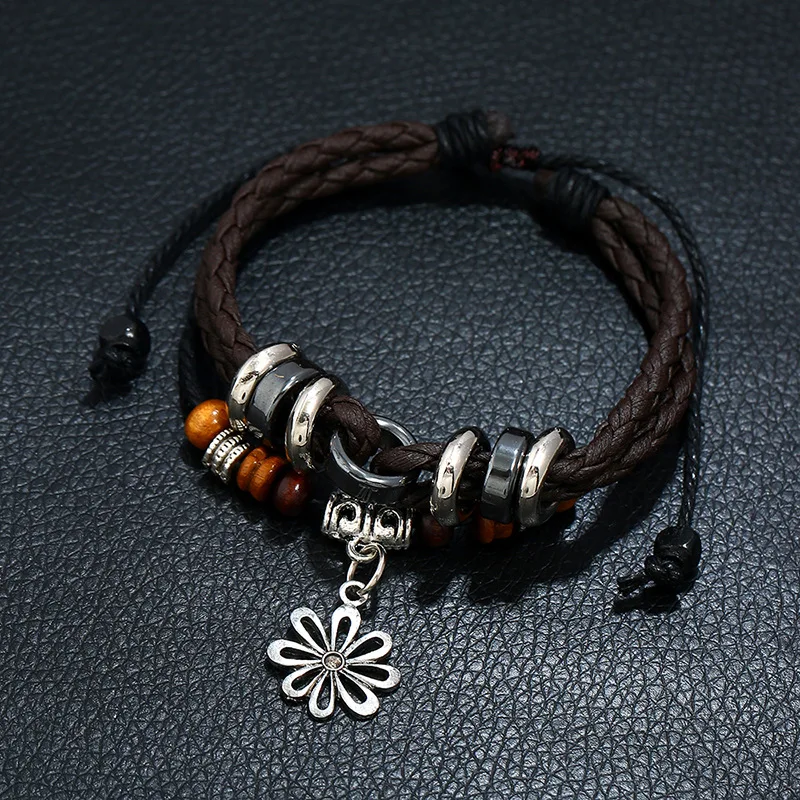 Новинка 2019 Прямая поставка с фабрики многослойный кожаный браслет и браслеты для