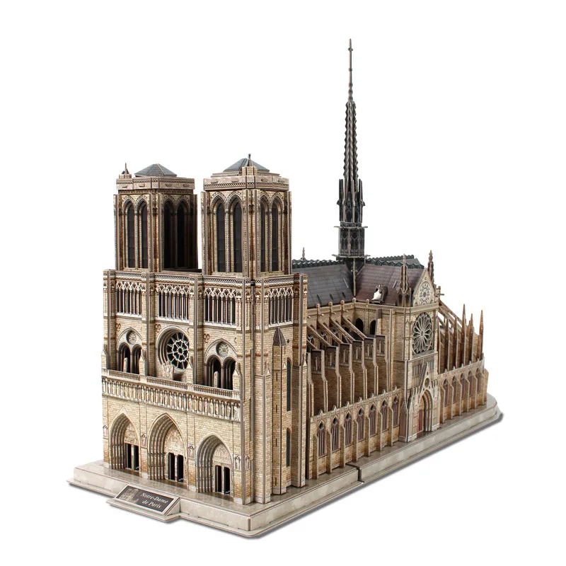 

Le Cube 3D three-dimensional puzzle creative assembly building model large Notre Dame Church puzzle high difficulty
