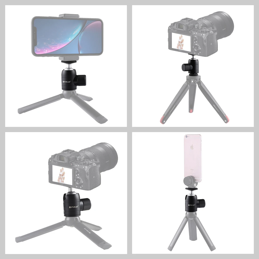 Поворотный на 360 градусов штатив для камеры dslr адаптер Штатив 1/4 дюйма винтовое