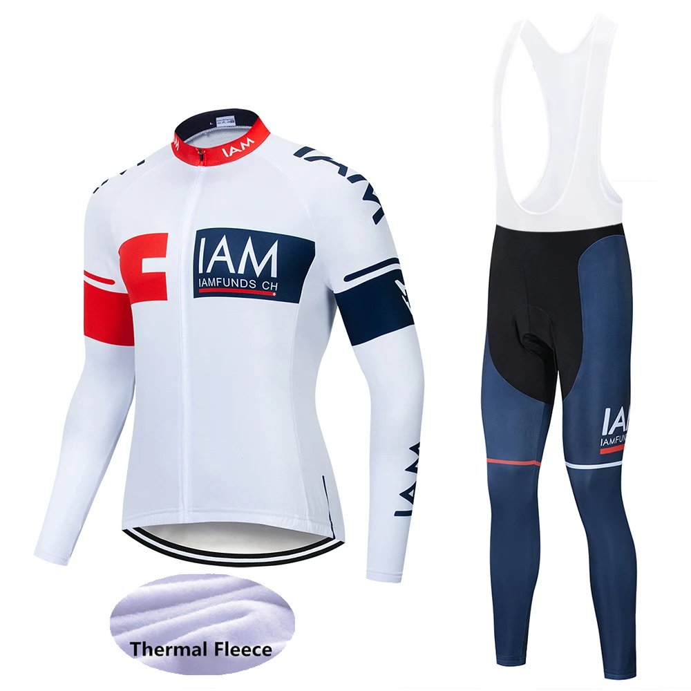 Bib Long suit High Quality new IAM Long Sleeve Team Warm winter Cycling Jerseys new Long sleeve Suit Cycling Clothing/Ropa Ciclismo - Цвет: Bib Long suit