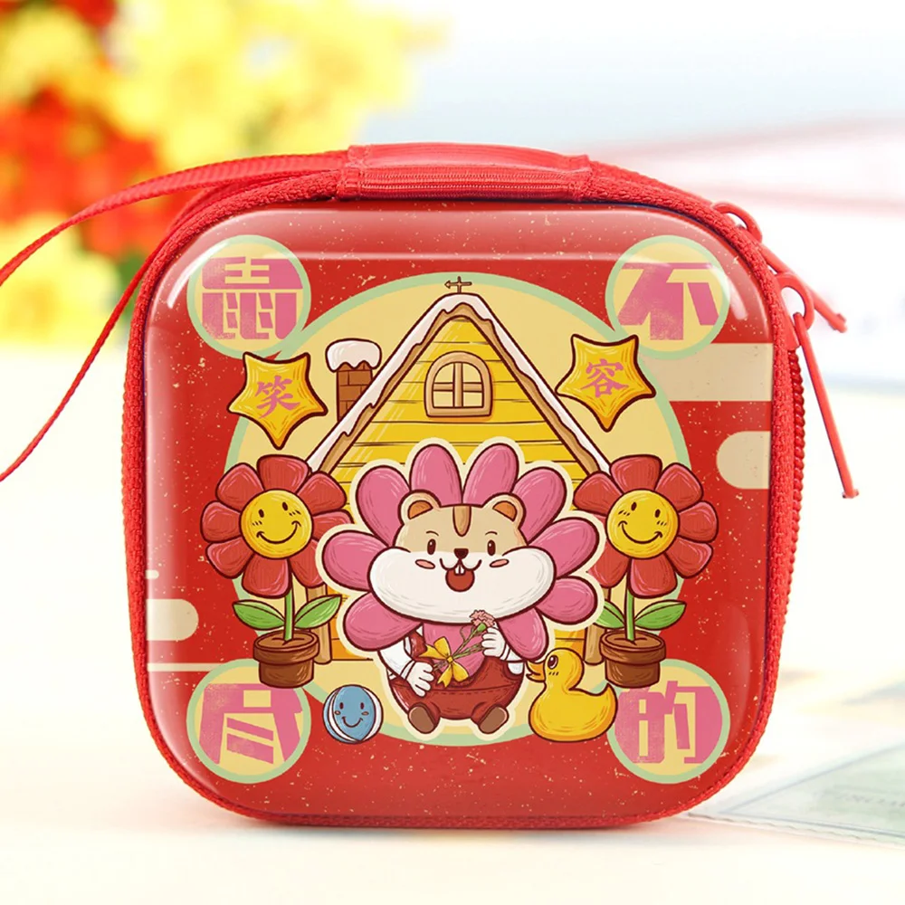 Новогодний Кошелек для монет с рисунком из мультфильма мышь дизайнерский чехол