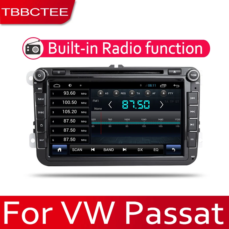 Автомагнитола BT с Wi Fi GPS навигацией DVD HD IPS ЖК экраном Android 8 ядер для Volkswagen VW Passat CC 2008