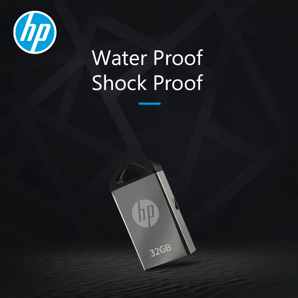 Мини USB-флеш-накопитель HP для автомобиля 64 ГБ 32 16 металлический флеш-накопитель USB