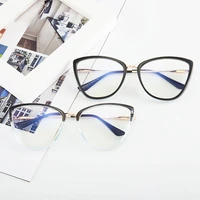 personalized cat eye myopia eyewear new arrival plastic frame glasses for women anti blue ray full rim spectacles