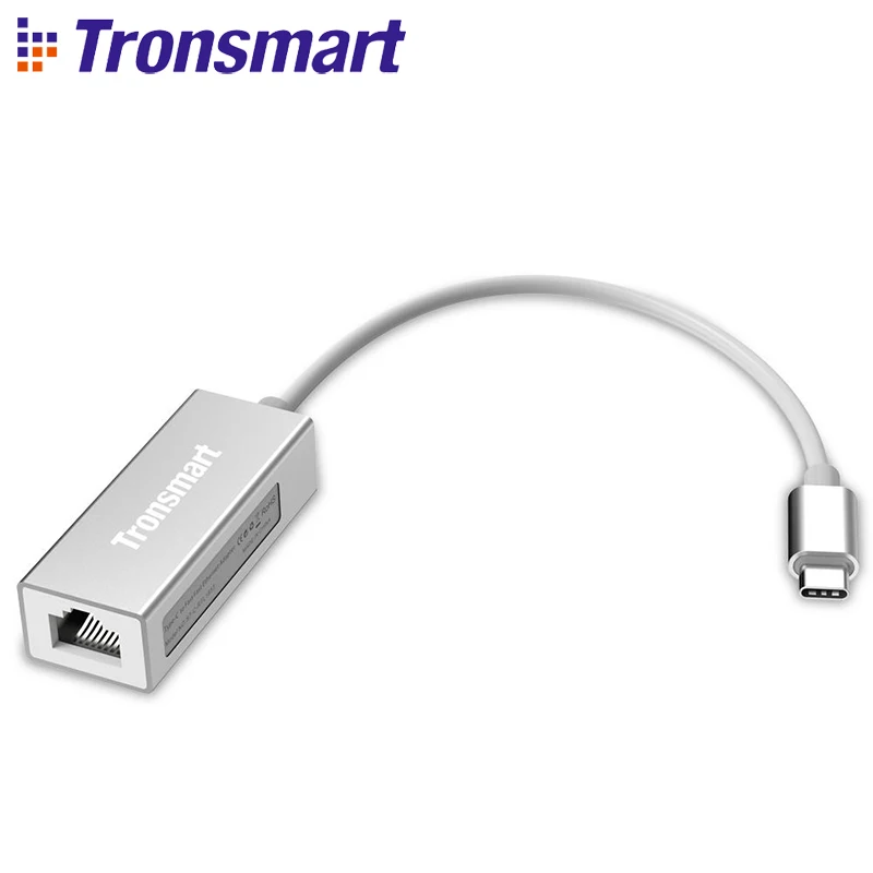 Tronsmart CTL01 Adapter USB3.0 Type-C Male to RJ45 Transverter For LAN Windows Mac Google Chrome OS White Portable Device |