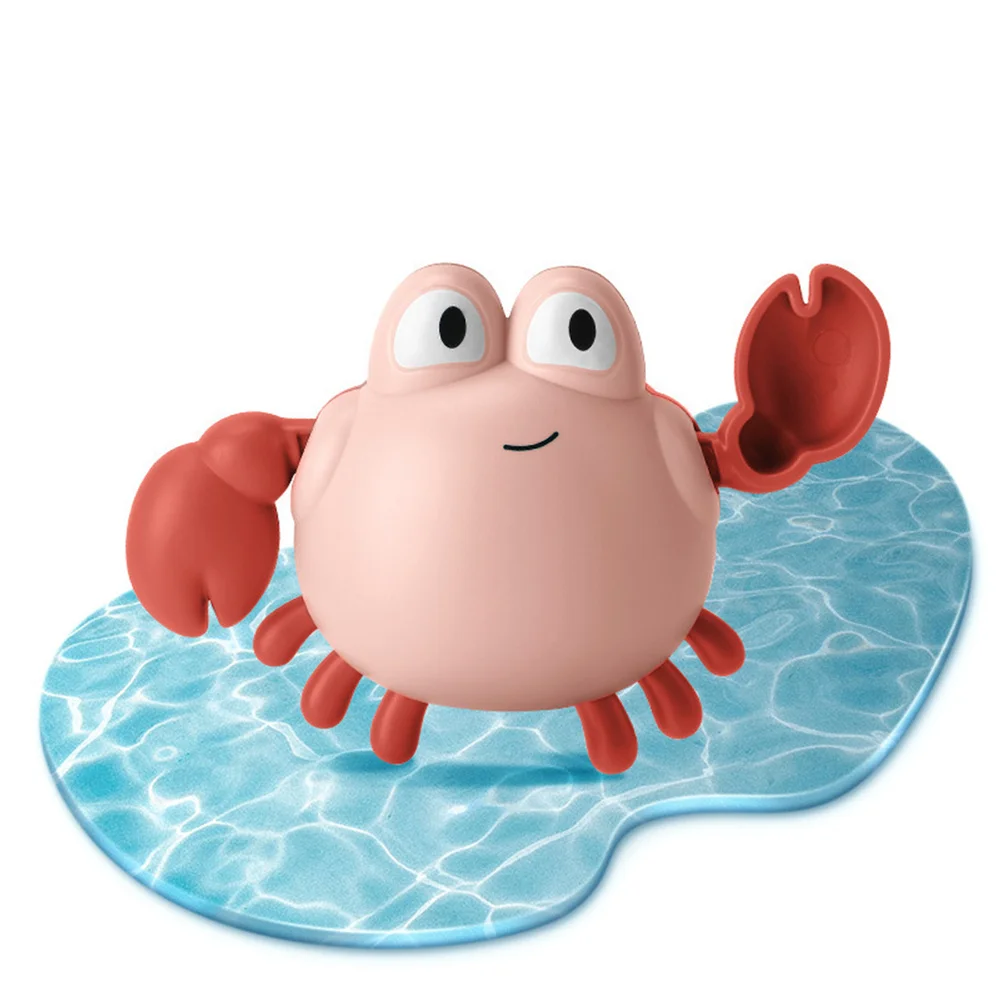 

2PCS Summer Baby Bath Cartoon Little Crab Wind-up Bath Toys Bathtub Playing for Toddler Bathing (Random Color)