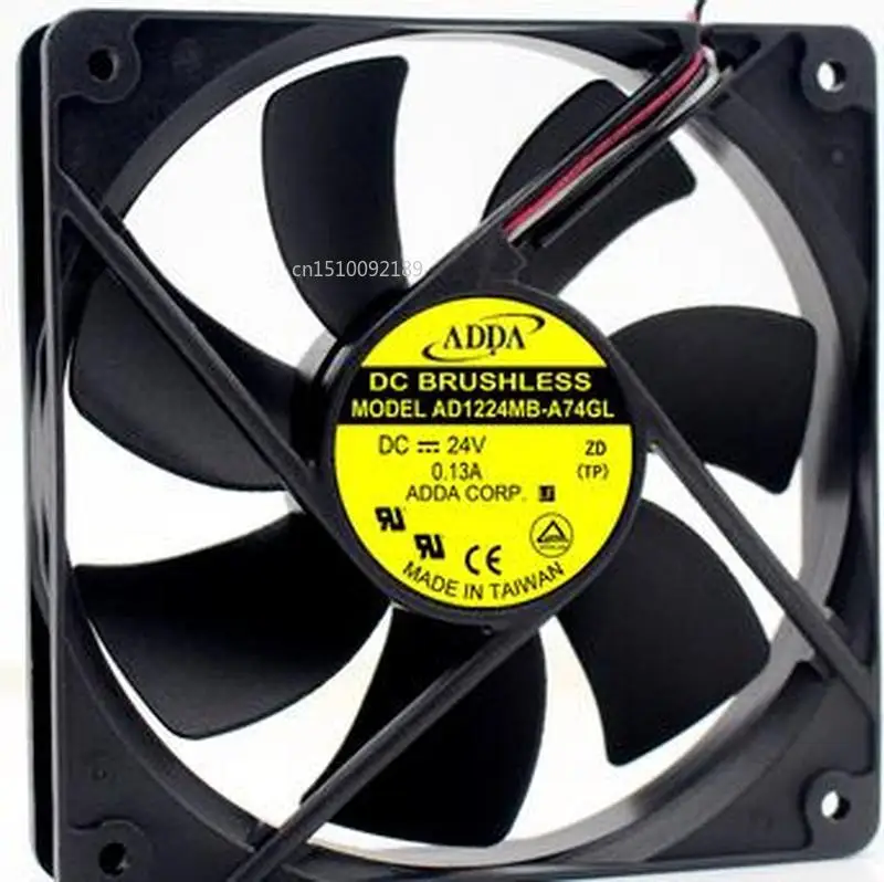 

for AD1224MB-A74GL Chassis Frequency Converter Cooling Fan DC 24V 0.13A 12025 120*120*25mm 2 Wires Free shipping