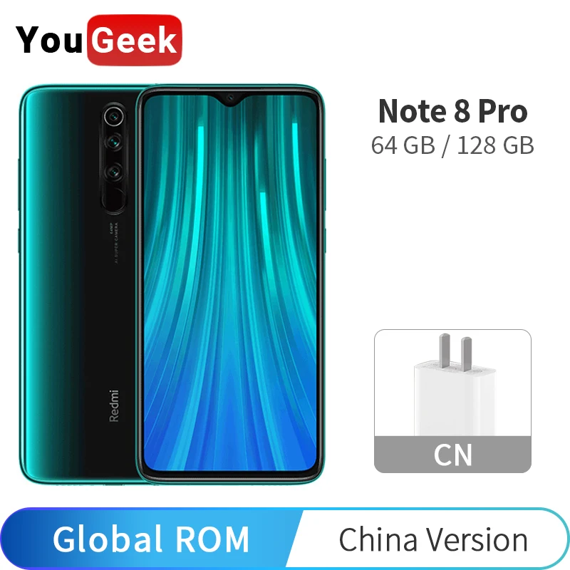 Смартфон Xiaomi Redmi Note 8 Pro 6 ГБ 64 128 мп 4 камеры Helio G90T 4500 мАч NFC китайская