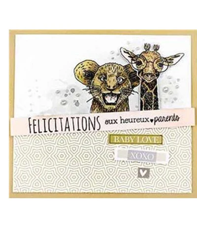 Прозрачные прозрачные штампы с изображением льва тигра для