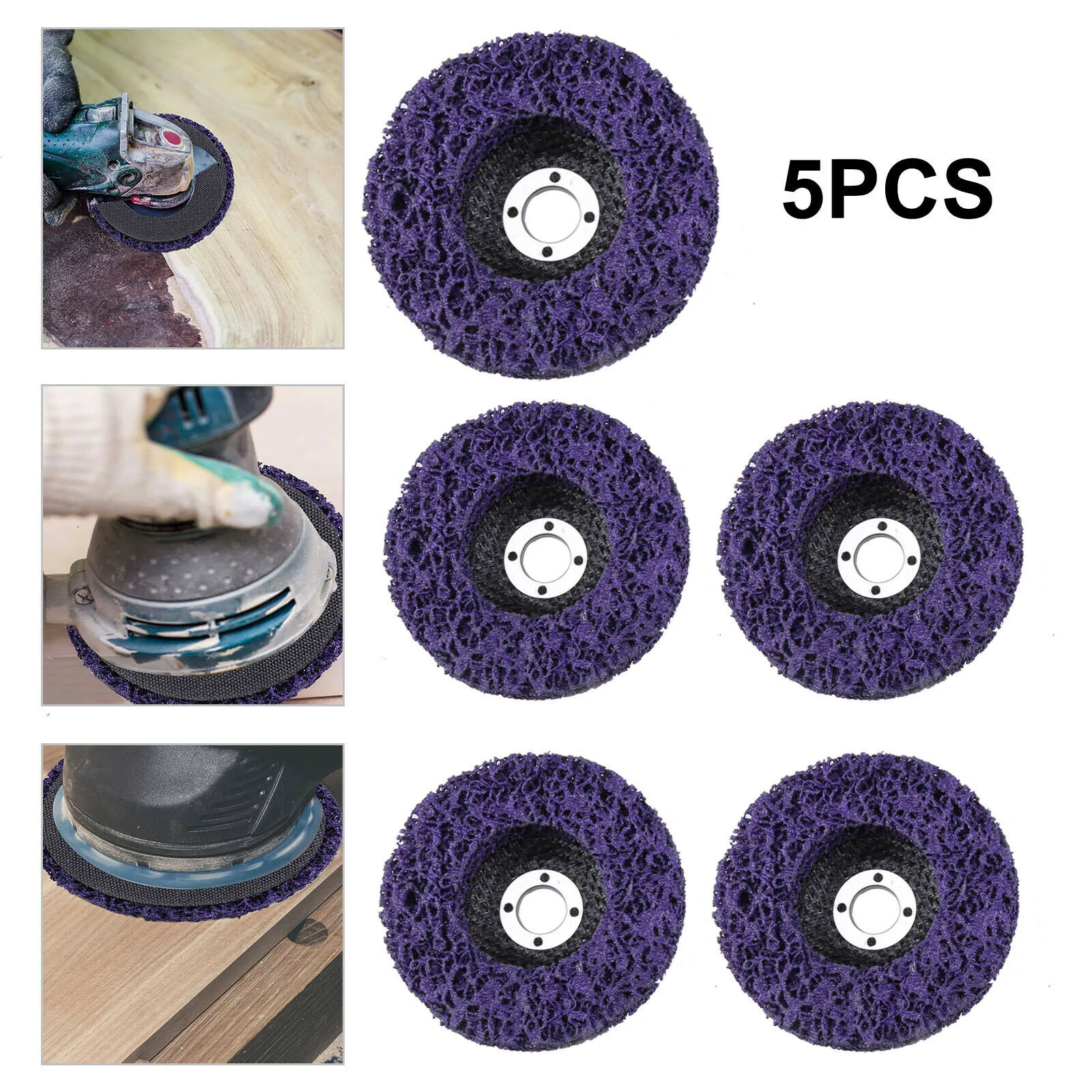 

5 Pcs 4'' 100mm Poly Strip Disc Wheel Paint Rust Removal Clean Grinding Wheel For 100 Mm (4 Inch) Angle Grinders Wood, Stone