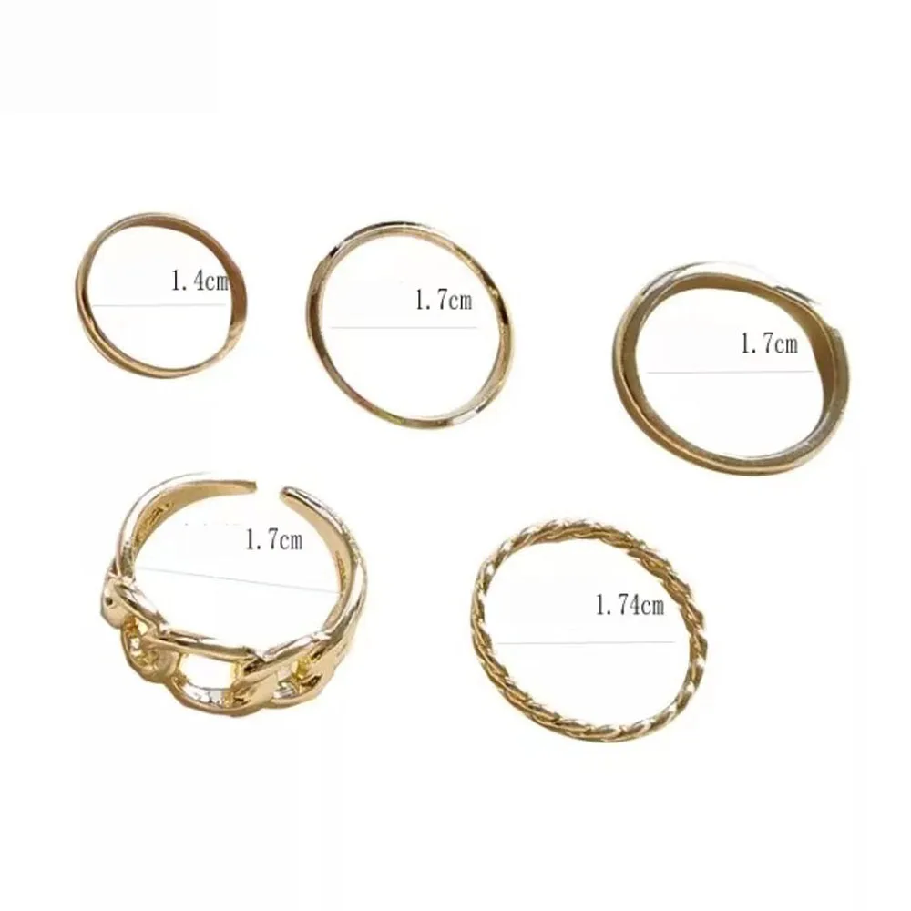

5pcs/Set New Fashion Jewelry Simulation Pearl Peach Heart Combination Joint Ring Rings For Women Wedding Rings Wholesale
