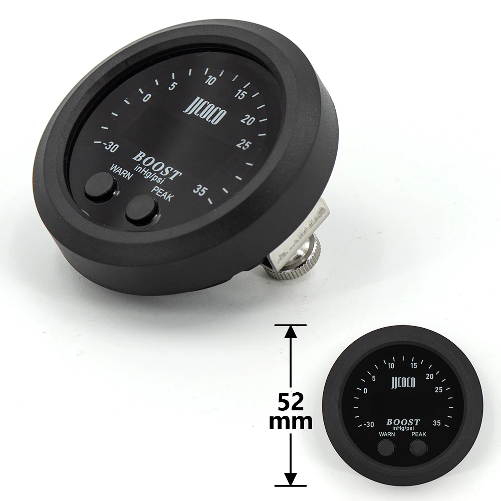 52MM S-Series Boost Gauge Ultra-Thin Round with Red Light LED Display Vacuum Turbo Meter -30psi~ 35PSI |