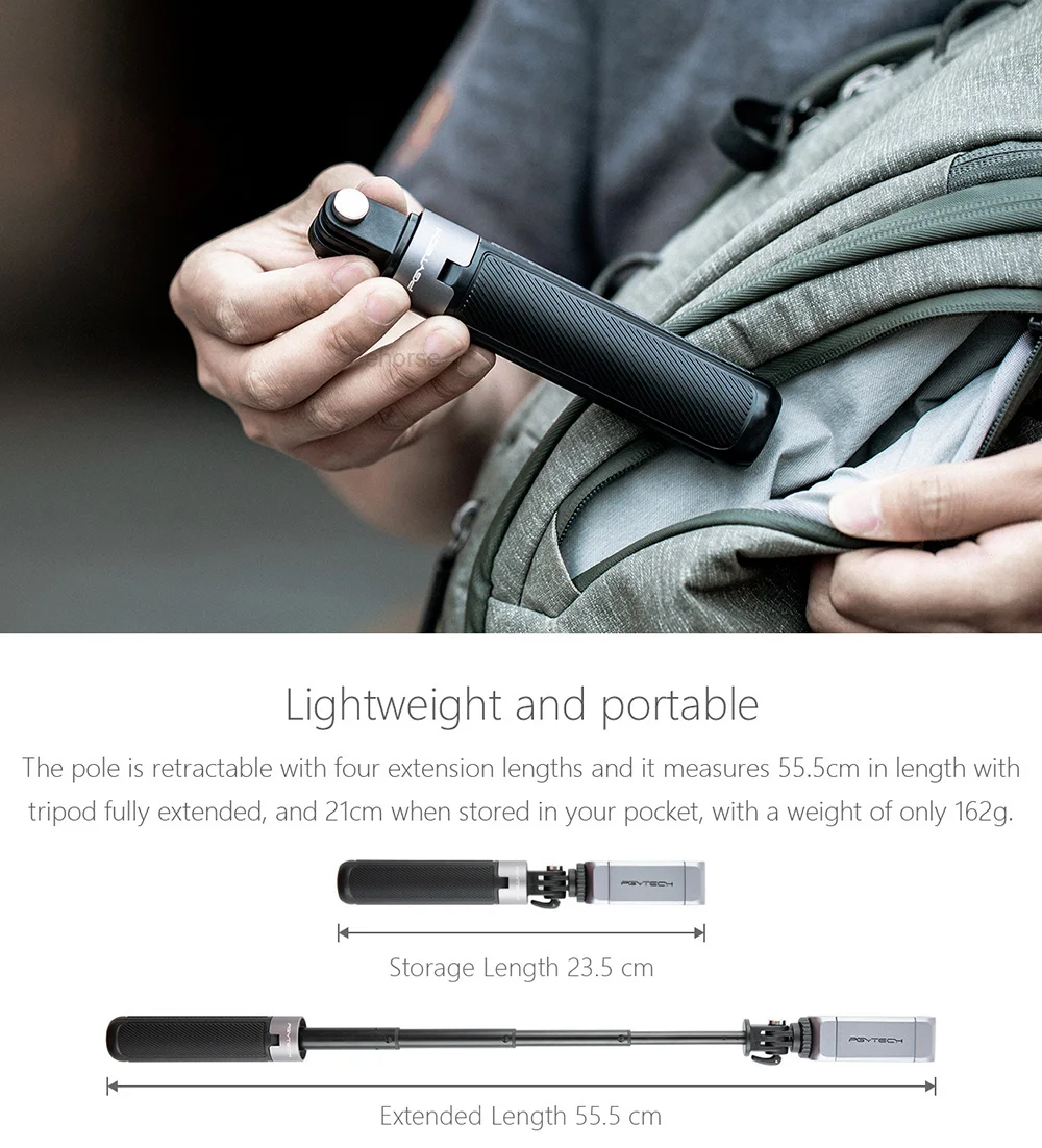 PGYTECH OSMO Action Pocket/Insta360 One X Расширение селфи палка полюс стержень штатив DJI OSMO Mobile 2 Zhiyun Gopro Hero 7 аксессуар