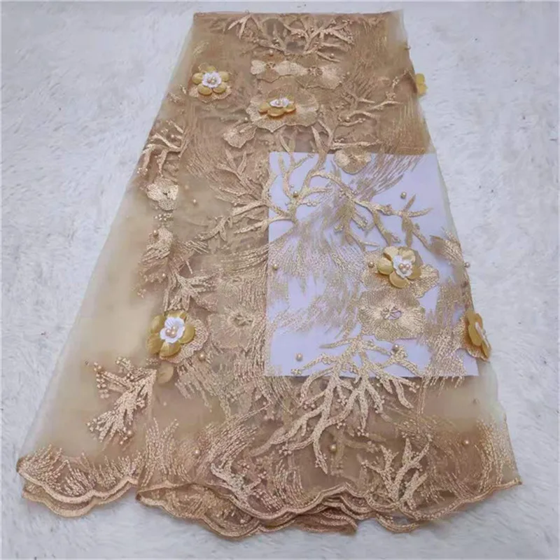 Серая 3D кружевная ткань с бусинами 2019 зеленая Высококачественная сетчатая