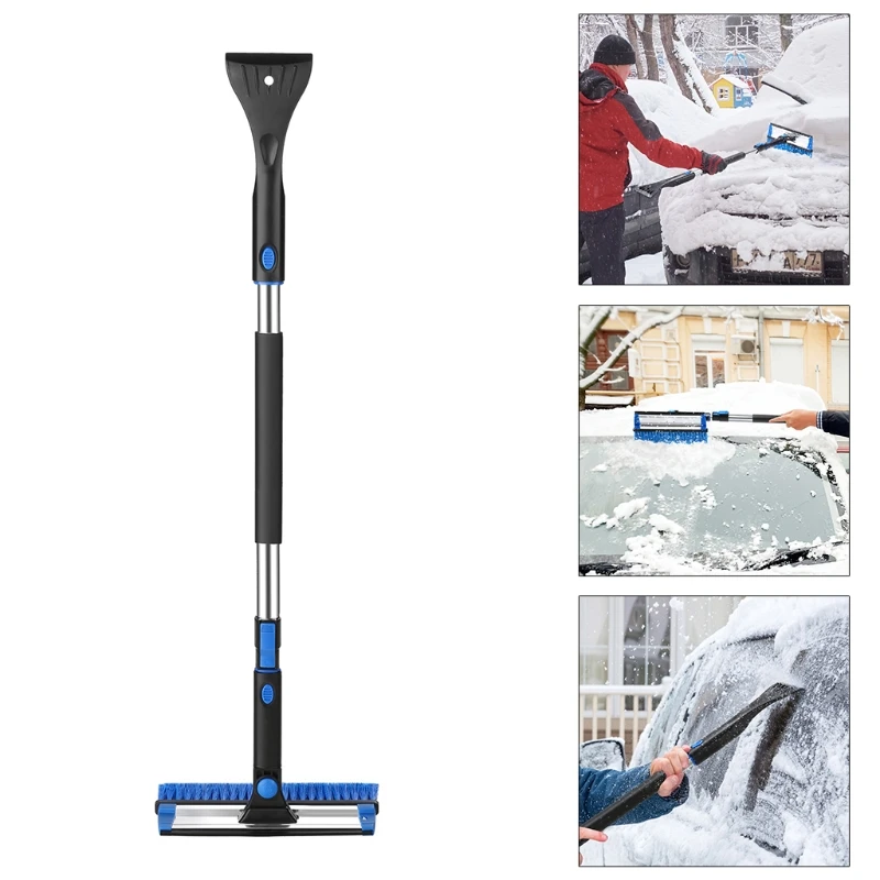 

Car Windshield Snow Removal Shovel with Brush Winter Snow Ice Scraper Multifunction Outdoor Compact Shovel Cleaning Tool