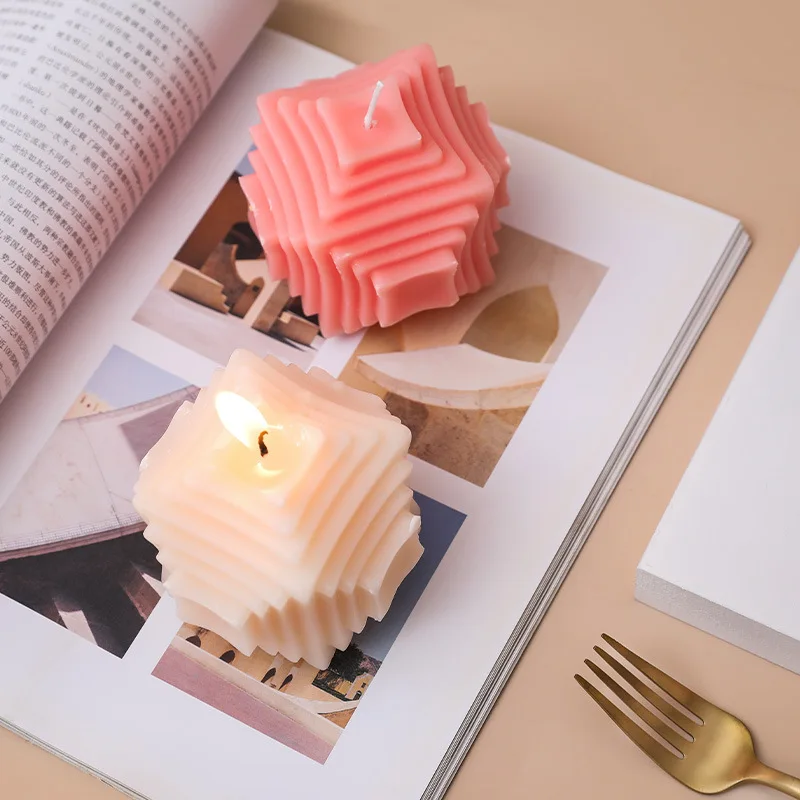 

3.5 Inch Cube Candle Cute Soy Wax Aromatherapy Small Candles scented relaxing Birthday Gift home wedding decoration