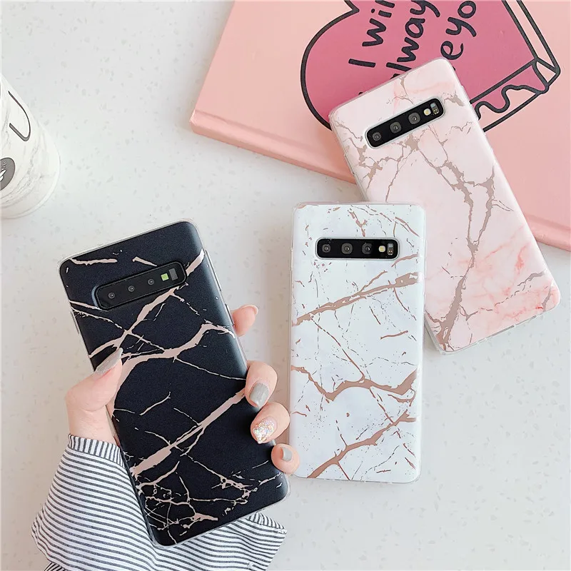 Чехол для телефона с абстрактной мраморной текстурой Samsung S10 plus S8 S9 S10E Note 8 10 9 A40 A50