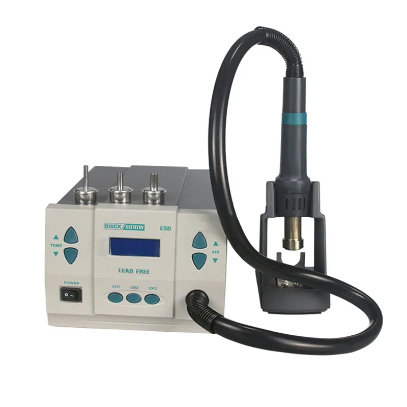 

QUICK 861DW 1000W High-Power Hot Air Soldering Digital Rework Station Lead-free Welding