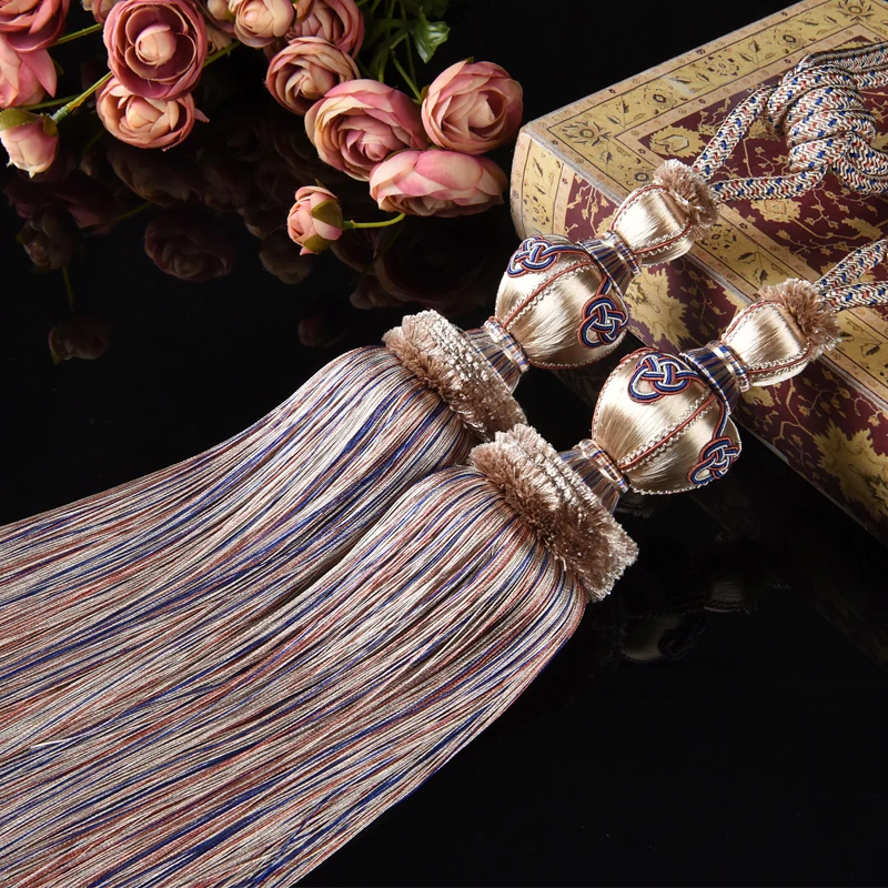 2 шт. Европейская плюшевая штора Висячие шарики для занавесок кисточки Tiebacks