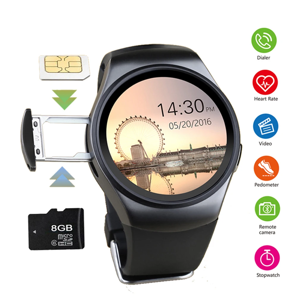 FELYBY KW18 Bluetooth Смарт-часы поддерживает iOS Android sim-карты TF карты Smartwatch