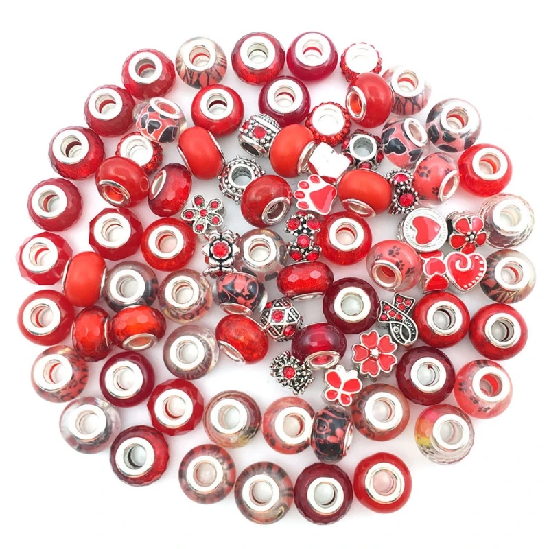 Европейские Бусины для рукоделия стеклянные бусины с большим отверстием