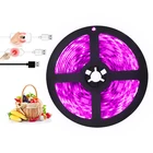 Светодиодные ленты полного спектра для выращивания растений, комнатные лампы для растений, SMD2835, 5 В, USB, фитоленсветодиодный светодиодный светсветильник для цветов, аквариума