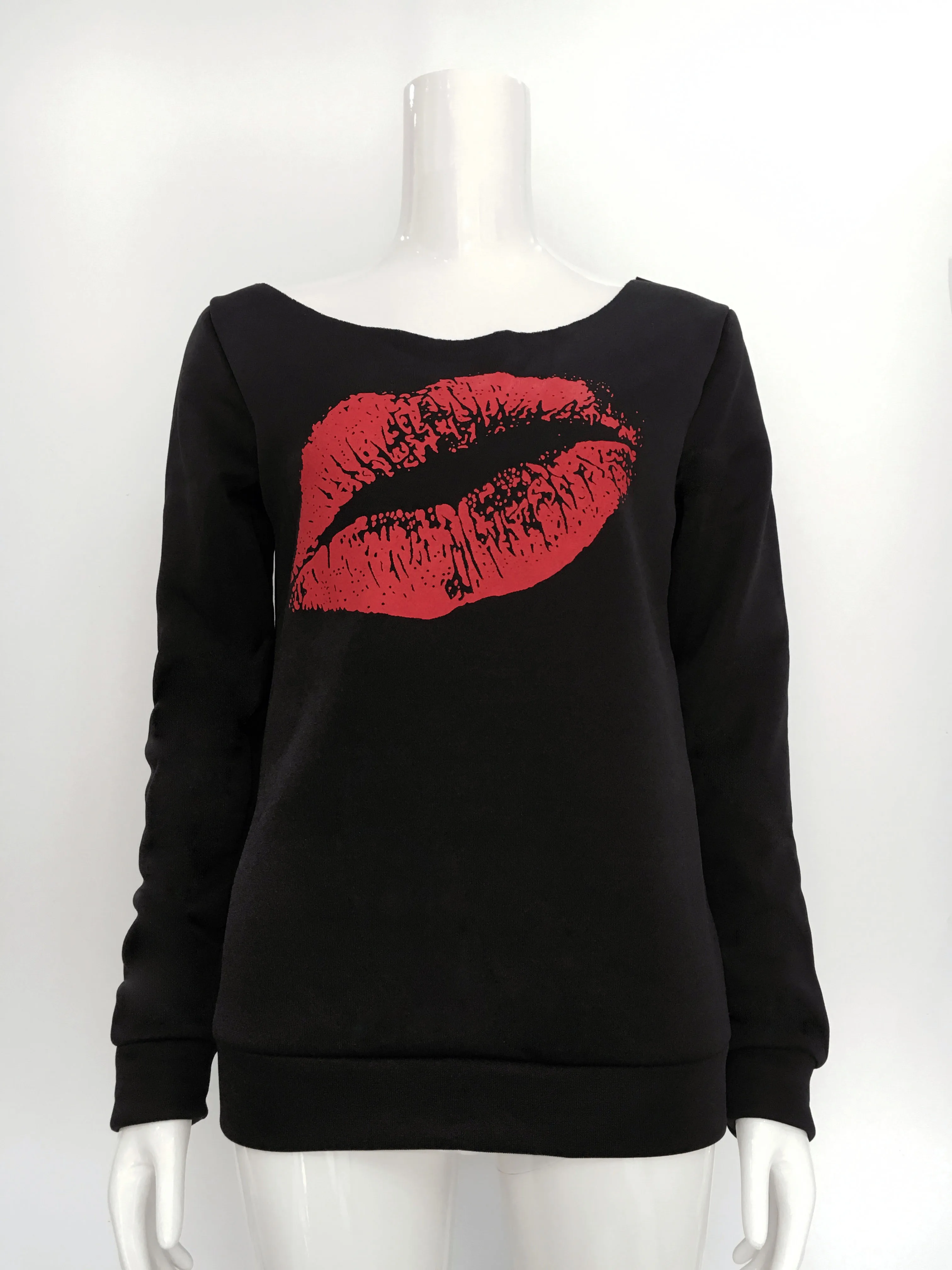 Lip Red Cute Sexy Hoodies Sweatshirts 2022 Women Casual Kawaii Harajuku New Sweat Punk For Girls Clothing European Tops Korean