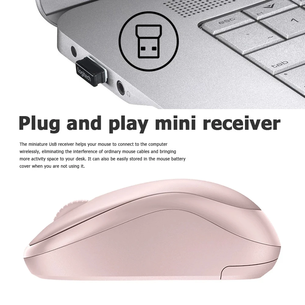 Мышь Компьютерная Logitech M221 Беспроводная Бесшумная 3 кнопки 1000DPI 2 4 ГГц | Компьютеры