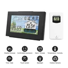 Беспроводная комнатная уличная метеостанция с ЖК-экраном, гигрометром, барометром, цифровым будильником и прогнозом погоды