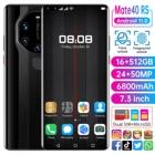 Для смартфона Huawei Mate 40 RS, экран 7,3 дюйма, 16 + 512 ГБ, игровой большой экран высокого разрешения, Видеозвонок для телефона Samsung Vivo