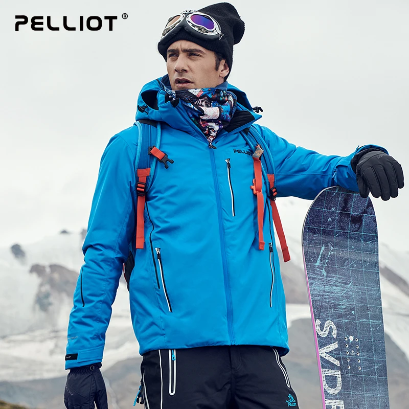 2022, Pelliot And Outdoor Ski Wear Men's Winter Double-Board Travel Sports Jacket Professional Thick Warm Breathable Cotton Suit