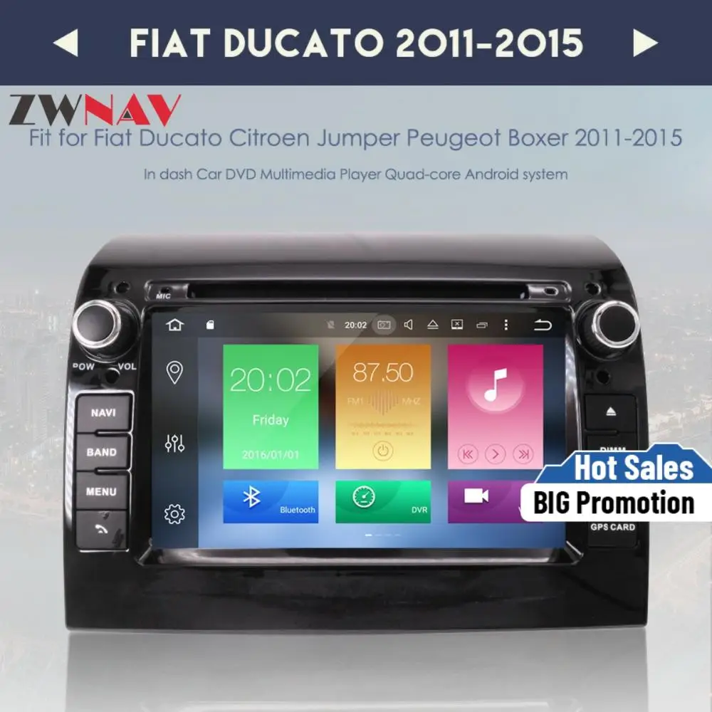 Новейший автомобильный DVD плеер на Android 8 0 7 1 GPS навигатор для FIAT DUCATO 2011 2012 2013 2014 2015