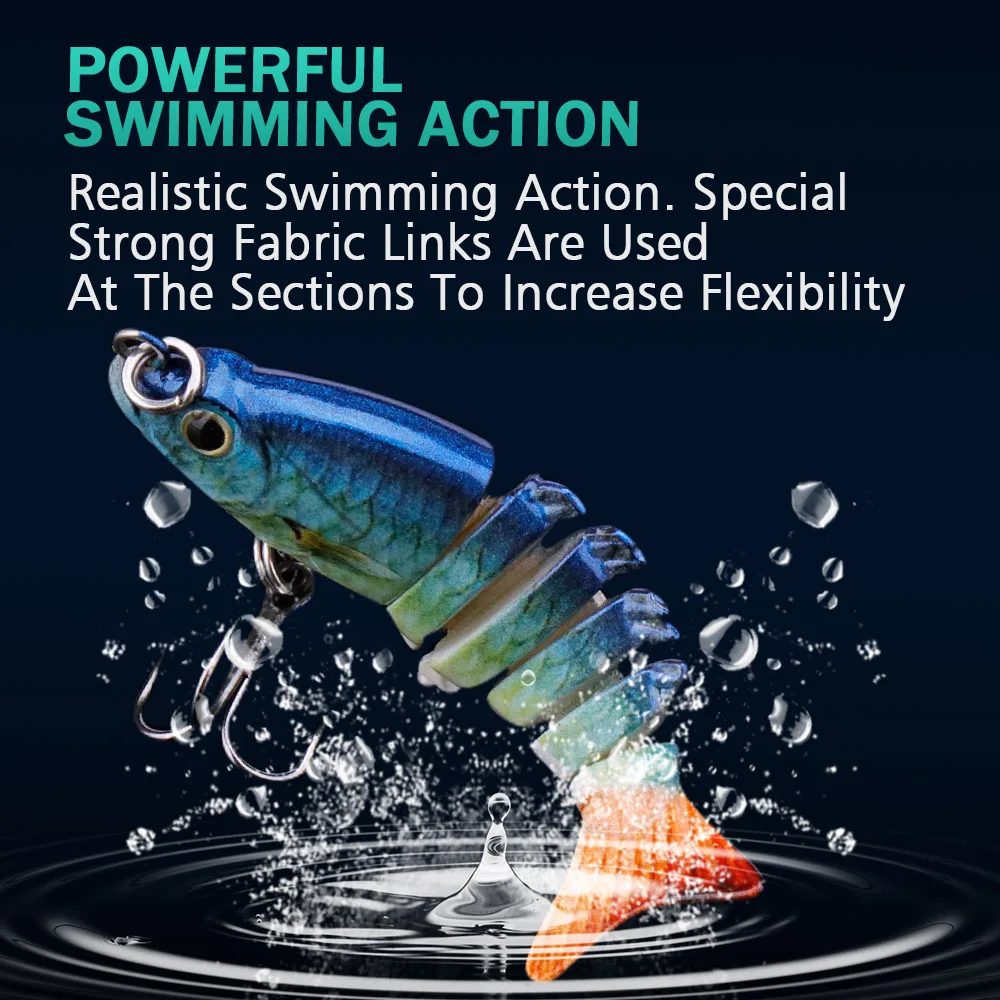 GOBASS мини кренкбейты Воблер для приманок на щуку рыболовные шарнирные 5 см 2 г