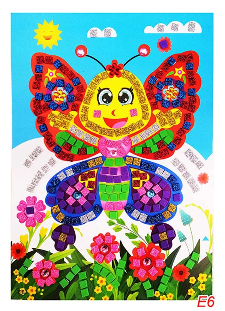 1 шт. 3D детская EVA клейкая мозаики головоломки DIY пены Ева стикеры ручной работы