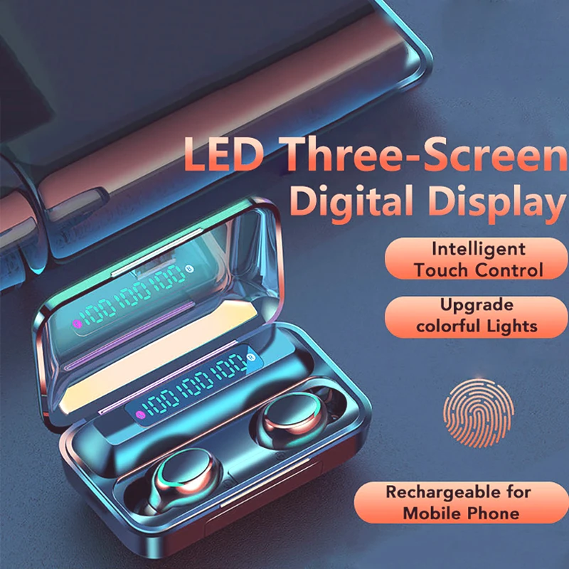 TWS беспроводные наушники Bluetooth наушники-вкладыши стереонаушники 9D