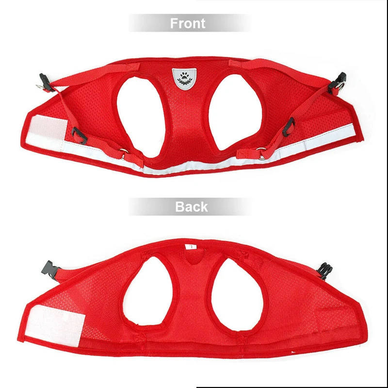 Шлейка с поводком для собак летний Регулируемый светоотражающий жилет питомцев