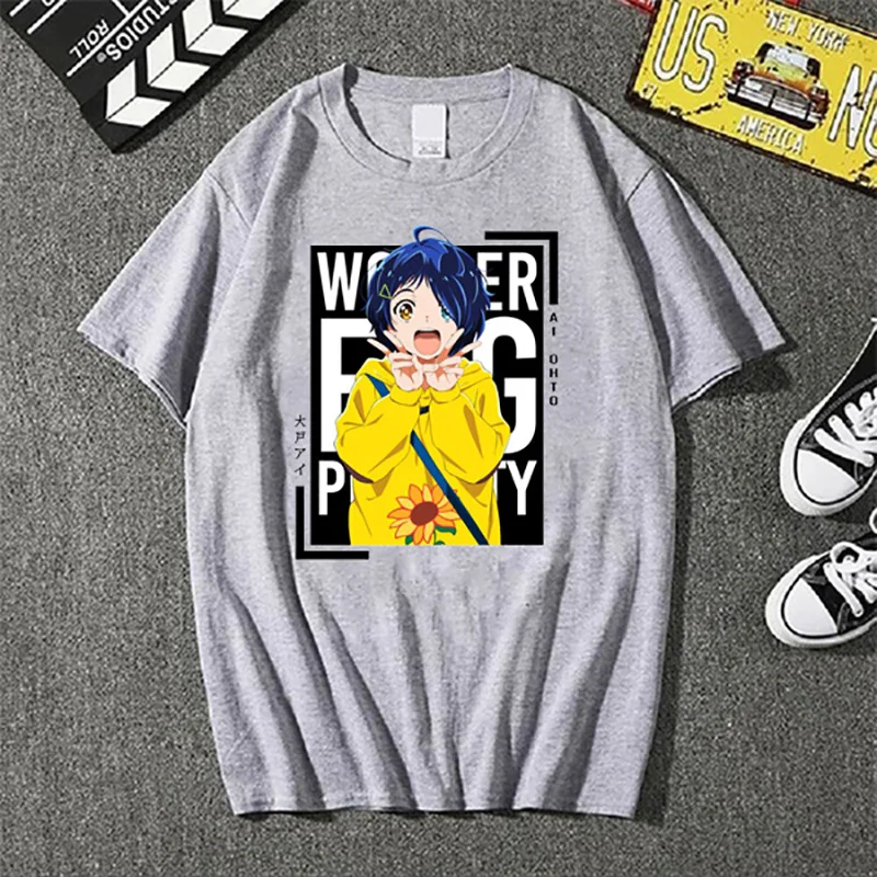 

Hip Hop Streetwear Harajuku T Shirt Girl Wonder Egg Priority Print Tshirt 2021 Men Summer Short Sleeve T-Shirt Cotton Loose Tops